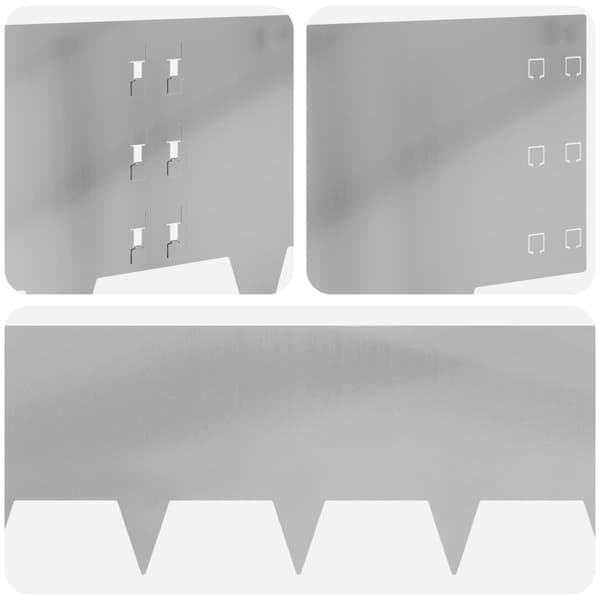 Kant för gräsmatta 10 pcs 100 x 30 cm Stål Silver