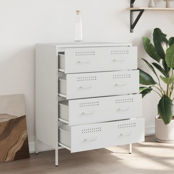 Skänk vit 68x39x89 cm stål