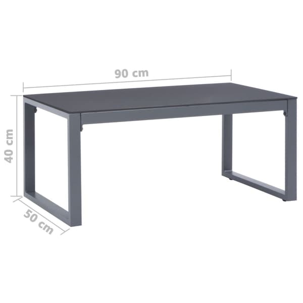 Soffbord 90x50x40 cm aluminium