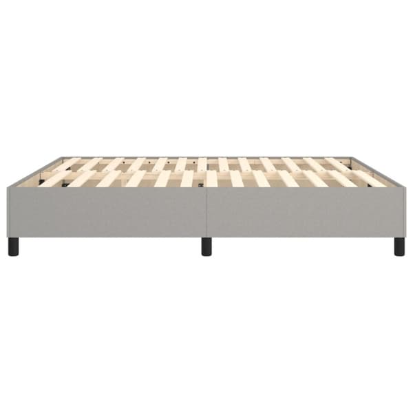 Boxspring-sängram ljusgrå 160x200 cm tyg