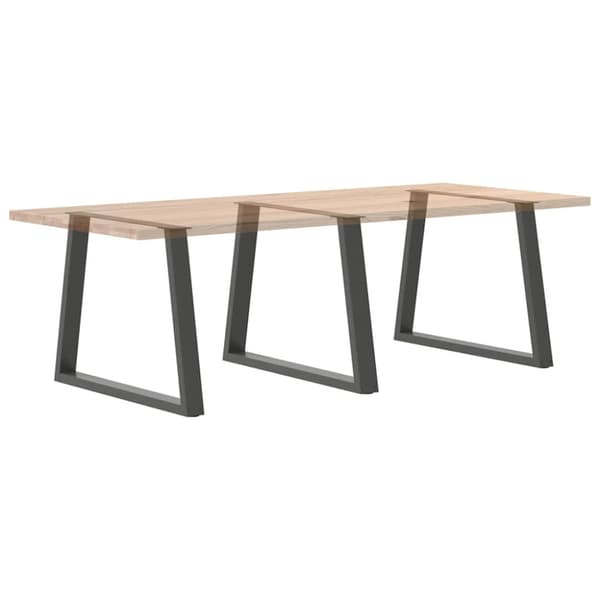 Matbordsben V-formade 3 st antracit 90x(72-73,3) cm stål
