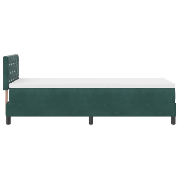 Bäddfjäder med madrass Mörkgrön 80 x 200 cm Sammet