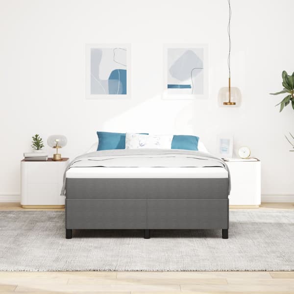 Bäddfjäder Ljusgrå 160 x 200 cm Kordread tyg
