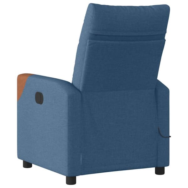 Elektrisk massagefåtölj Blå tyg