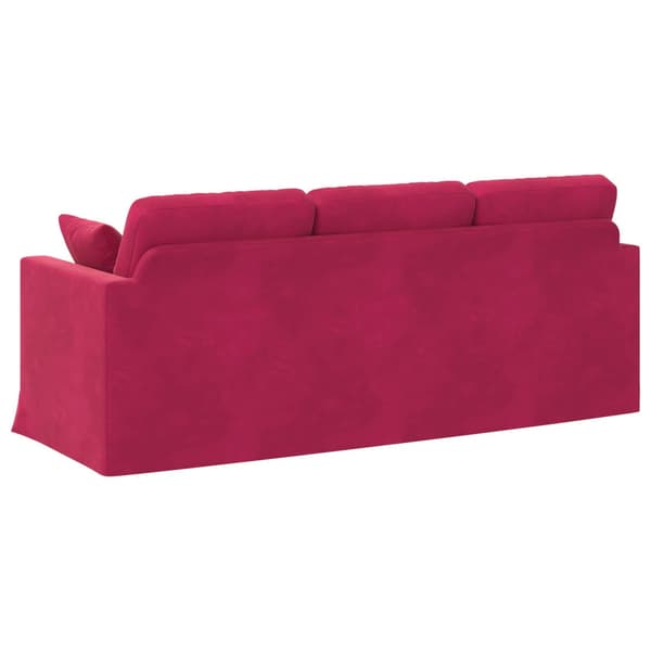Soffa Vinröd 198 x 78 x 80 cm Sammet