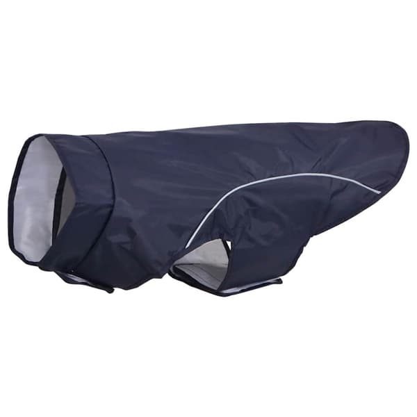 Regnrock för hundar med reflexer polyester marinblå 2XL