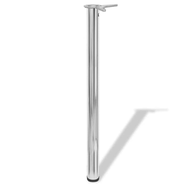 4 Höjdjusterbara bordsben i krom 870 mm