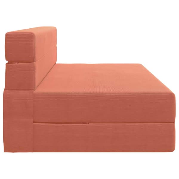 Fällbar Soffbed Röd orange 152 x 86,5 x 60 cm Tyg
