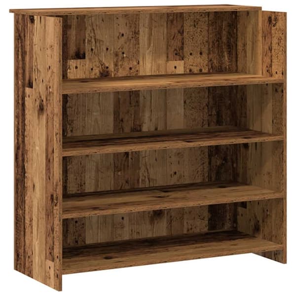 Receptionsdisk grå sonoma 200x50x103,5 cm konstruerat trä