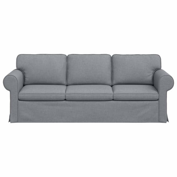 Soffa Ljusgrå 215 x 82 x 80 cm tyg