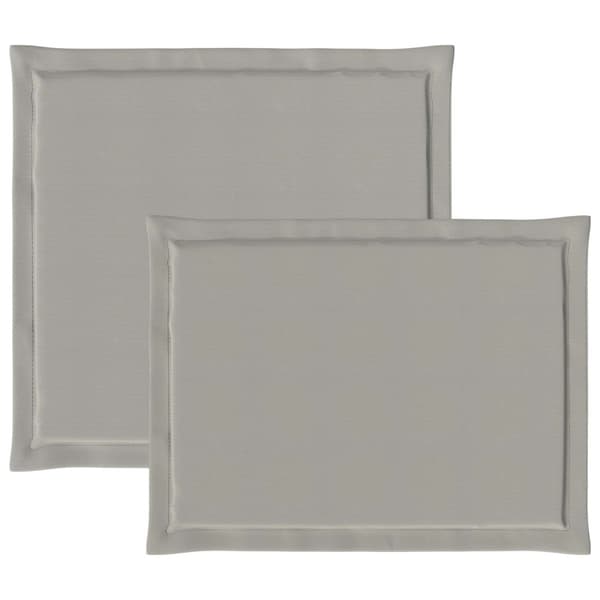 Sitt- och Ryggkuddar 2 pcs Ljusgrå 47 x 45 x 2 cm Polyester