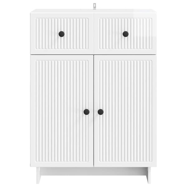 Sideboard Vit högglans 66 x 34,5 x 90 cm Konstruerat trä