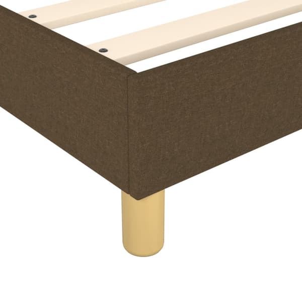Boxspring-sängram mörkbrun 80x200 cm tyg