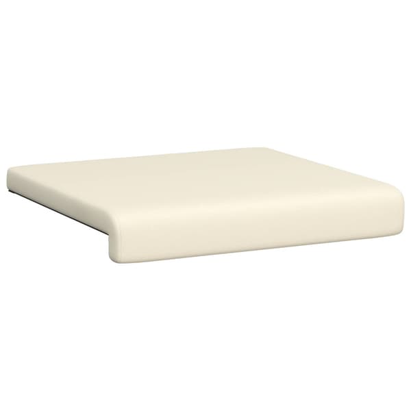 Bänk kudde 4 st Texturerad Sammet Gräddvit Djup 35 cm