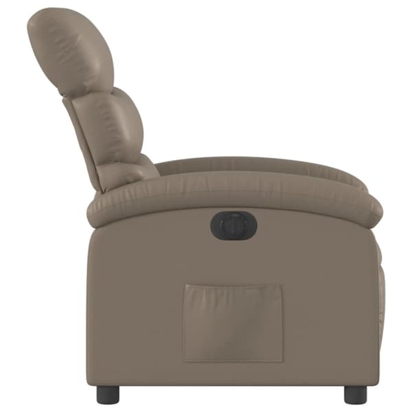 Elektrisk reclinerfåtölj cappuccino konstläder