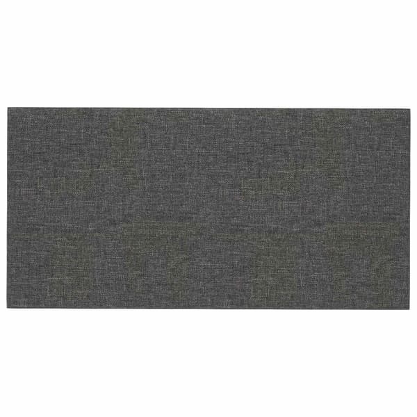 Väggsänggavel 12 pcs Mörkgrå 30 x 15 cm tyg