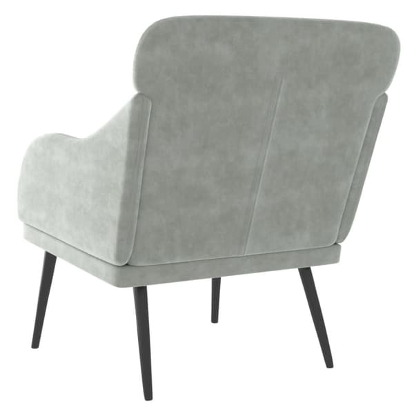 Fåtölj Ljusgrå 63x76x80 cm sammet