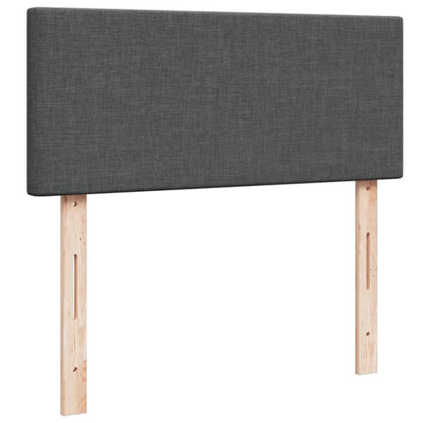 Ramsäng med madrass mörkgrå 120x190 cm tyg
