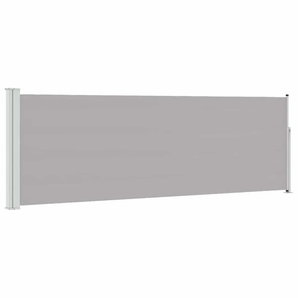 Infällbar sidomarkis 100x300 cm grå