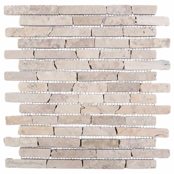 Mosaikplattor Gräddvit 30 x 30 cm Marmor