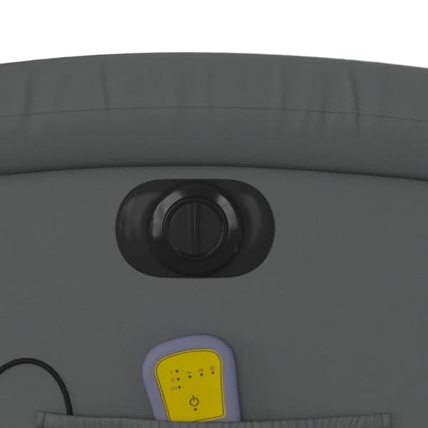 Elektrisk massagefåtölj grå konstläder