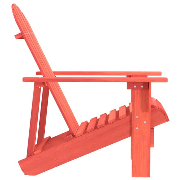 Adirondackstol massivt granträ röd