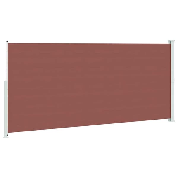Infällbar sidomarkis 220x500 cm brun