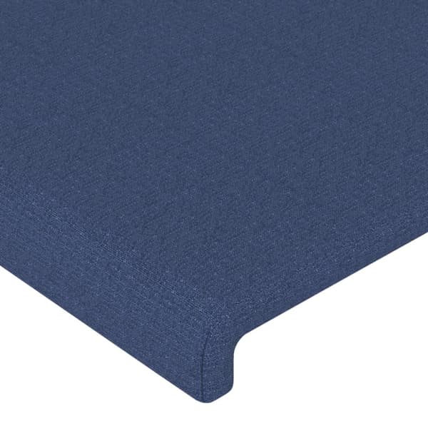 Sänggavel blå 80x5x118/128 cm tyg