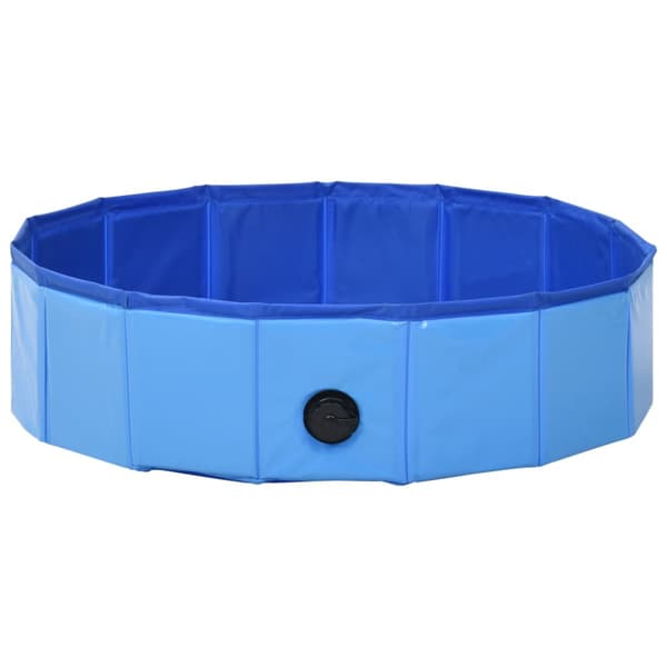 Hopfällbar hundpool blå 80x20 cm PVC