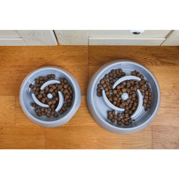 Matskål Alva Slow Feed Grå M 500ml