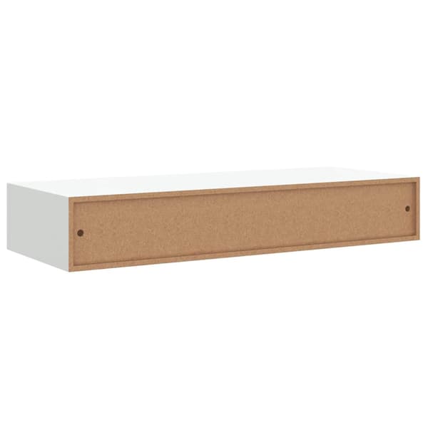 Väggmonterad låda vit 60x23,5x10 cm MDF