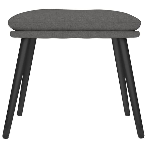 Fotpall mörkgrå 45x29,5x35 cm tyg