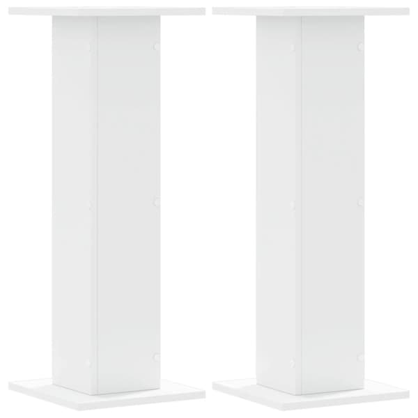 Högtalarställ 2 st vit 30x30x80 cm konstruerat trä