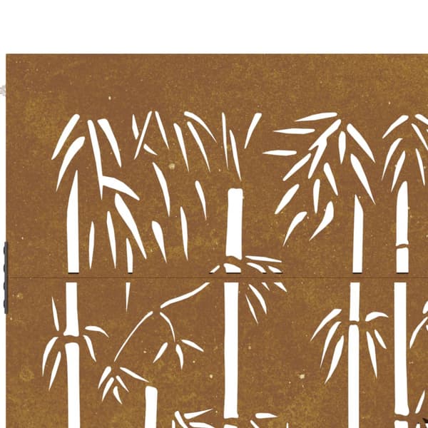 Trädgårdsgrind 85x200 cm cortenstål bambudesign