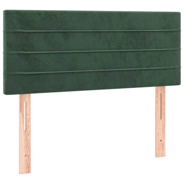 Ramsäng med madrass mörkgrön 90x200 cm sammet