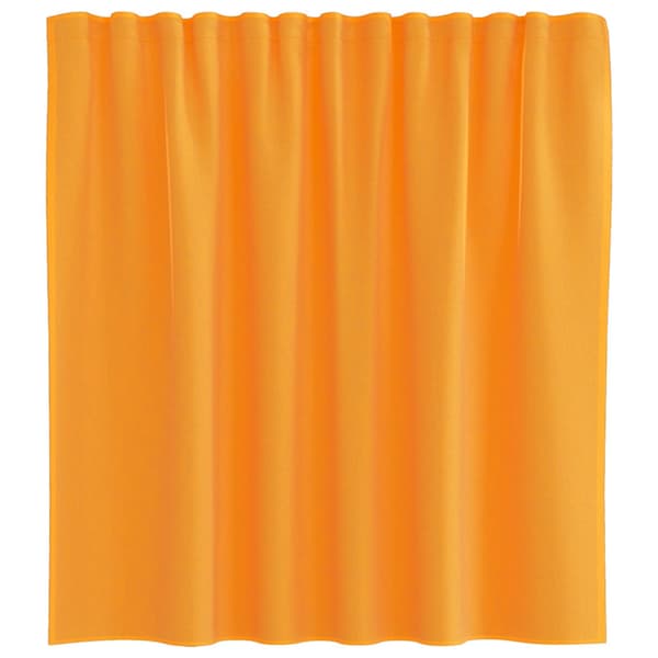 Voile gardiner med stångfickor 2 st orange