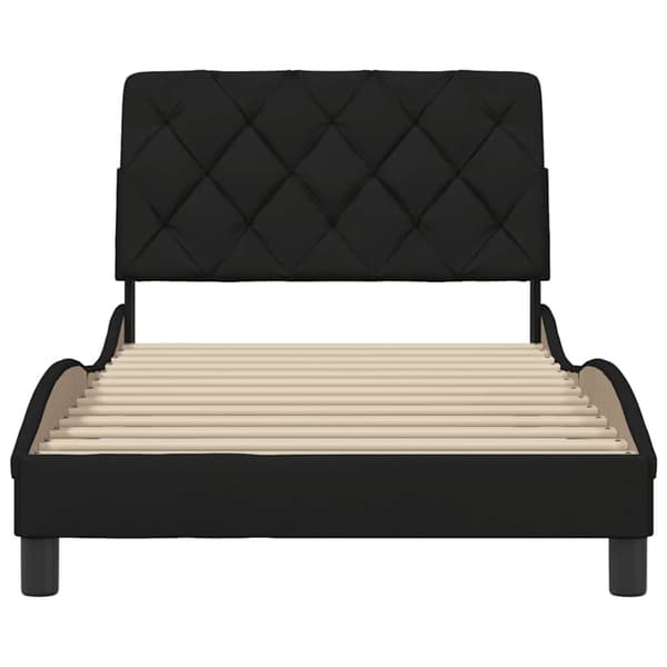Bed Frame without Mattress Black 100x200 cm Fabric