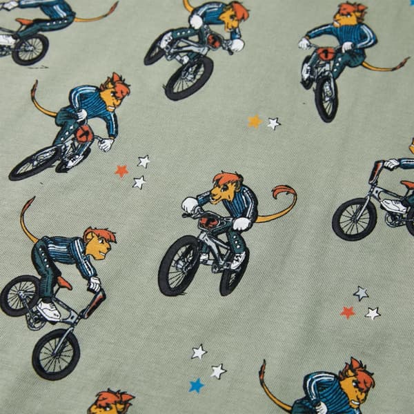 Barnpyjamas med korta ärmar ljus khaki 128