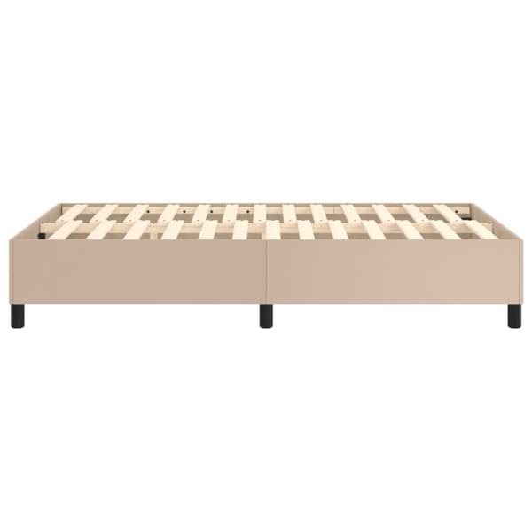 Boxspring-sängram cappuccino 120x200 cm konstläder