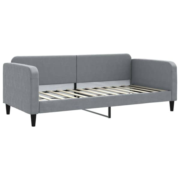 Dagbädd utdragbar ljusgrå 90x200 cm tyg