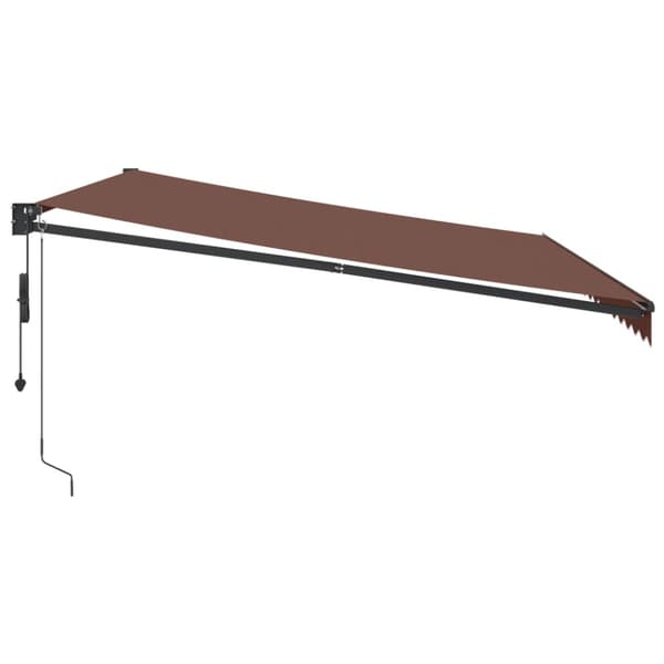 Markis automatiskt infällbar 450x300 cm brun