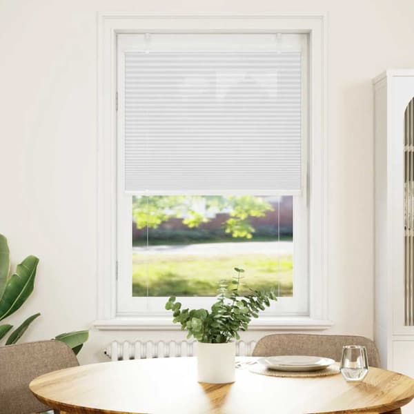 Plisserad persienn vit 70x150 cm tyg bredd 69,4 cm polyester