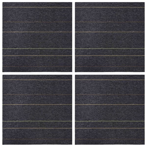 Mattan platta Mörkgrå med ränder 50 x 50 cm 4 pcs