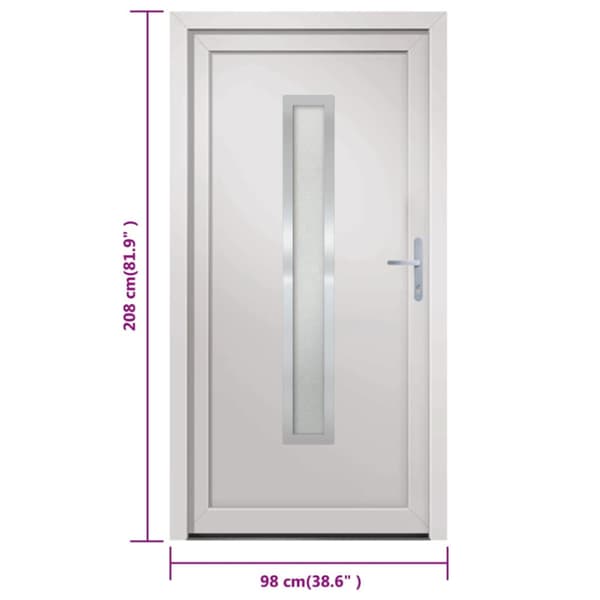 Ytterdörr vit 98x208 cm PVC