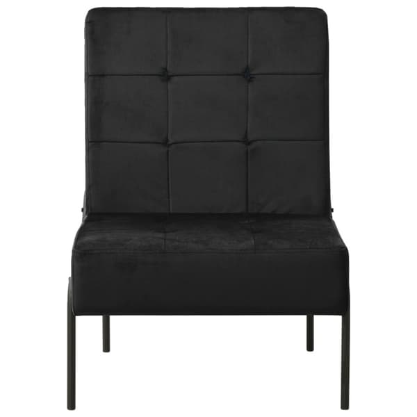 Avkopplingsstol 65x79x87 cm svart sammet