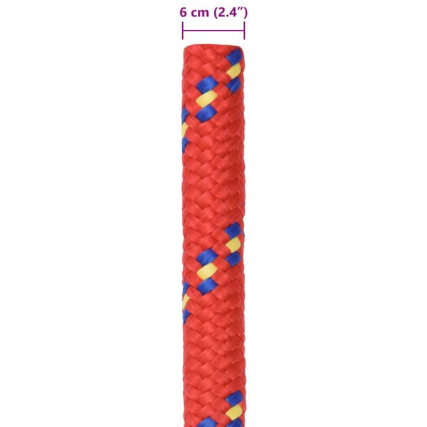 Båtsnöre 10 m 6 Röd PP