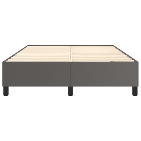 Boxspring-sängram grå 140x200 cm konstläder