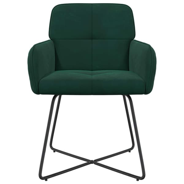 Matstolar 2 pcs Sammet Mörkgrön 59 x 56,5 x 86 cm