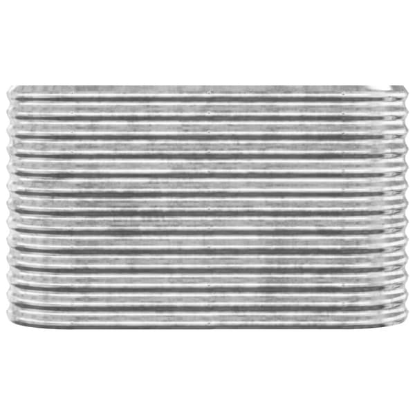Odlingslåda galvaniserat stål 114x40x68 cm silver