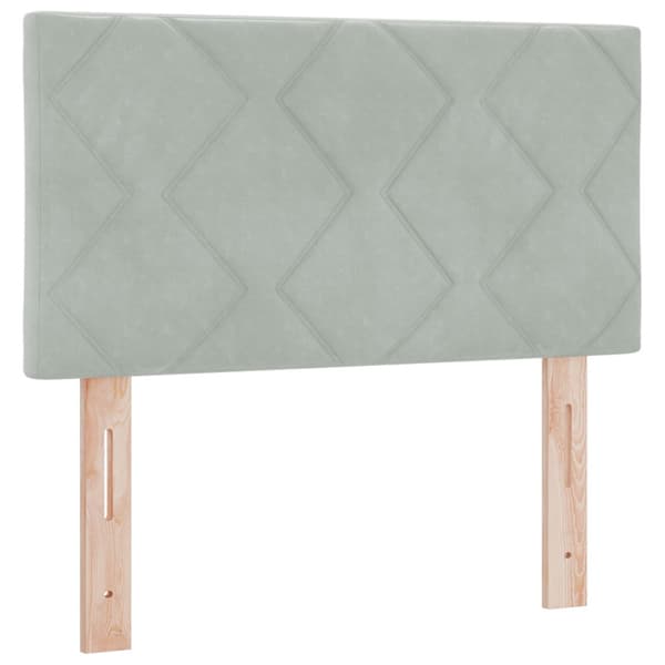 Huvudgavel Ljusgrå 80 cm Sammet